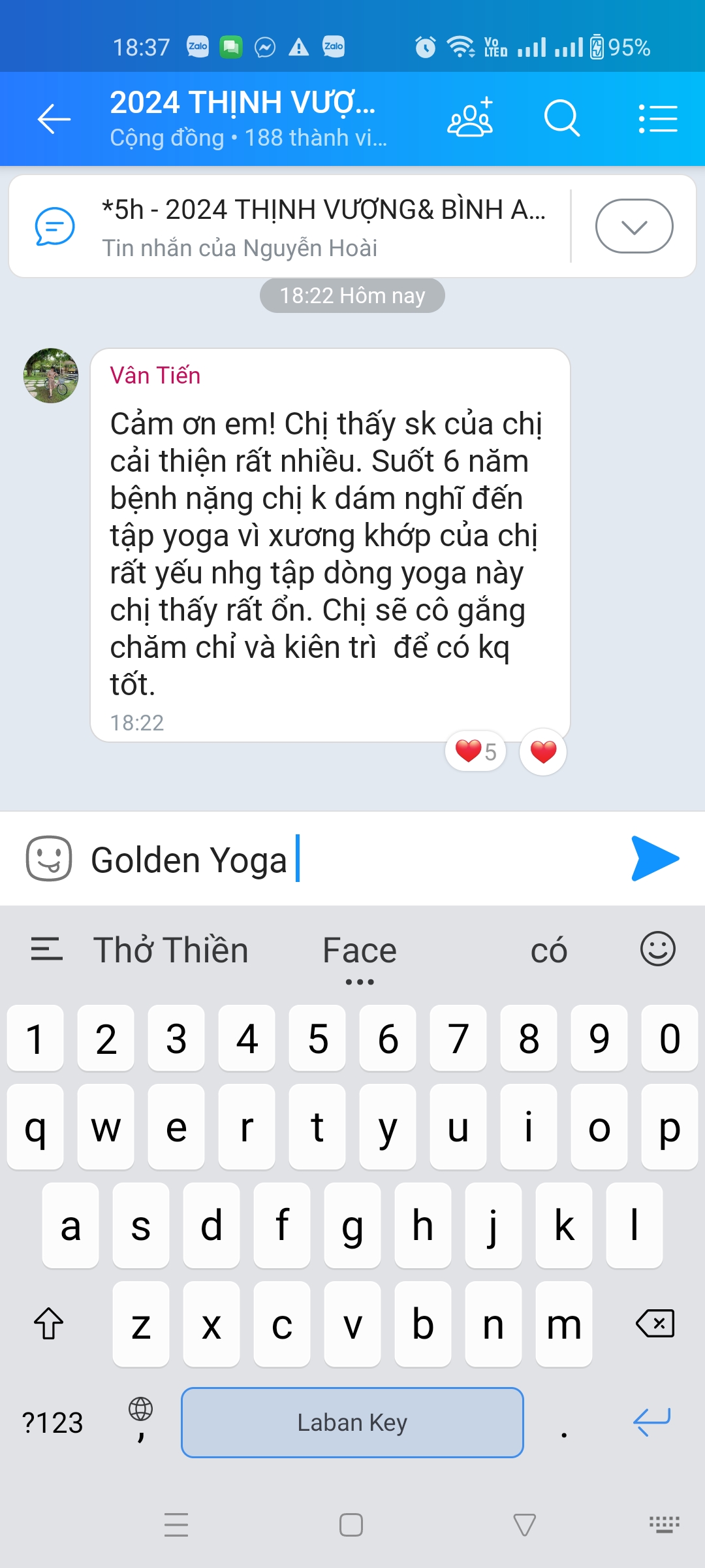 Phản hồi của học viên sau khi tham gia lớp Yoga online